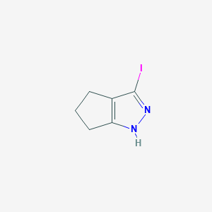 molecular formula C6H7IN2 B2759961 3-iodo-1H,4H,5H,6H-cyclopenta[c]pyrazole CAS No. 1426424-00-1