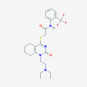 2-((1-(2-(diethylamino)ethyl)-2-oxo-1,2,5,6,7,8-hexahydroquinazolin-4-yl)thio)-N-(2-(trifluoromethyl)phenyl)acetamide