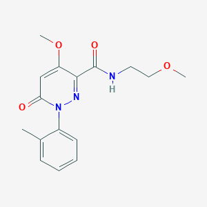 4-methoxy-N-(2-methoxyethyl)-1-(2-methylphenyl)-6-oxopyridazine-3-carboxamide