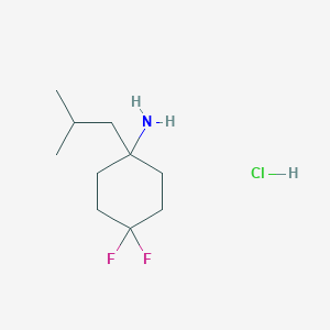 4,4-Difluoro-1-(2-methylpropyl)cyclohexan-1-amine hydrochloride