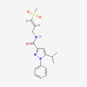 N-[(E)-3-Methylsulfonylprop-2-enyl]-1-phenyl-5-propan-2-ylpyrazole-3-carboxamide