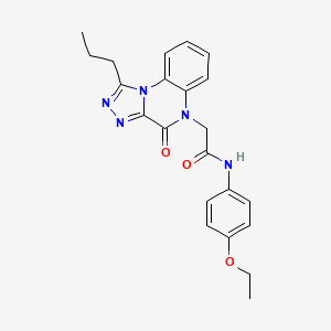 molecular formula C22H23N5O3 B2759969 N-(4-ethoxyphenyl)-2-(4-oxo-1-propyl[1,2,4]triazolo[4,3-a]quinoxalin-5(4H)-yl)acetamide CAS No. 1261009-25-9