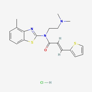 (E)-N-(2-(dimethylamino)ethyl)-N-(4-methylbenzo[d]thiazol-2-yl)-3-(thiophen-2-yl)acrylamide hydrochloride