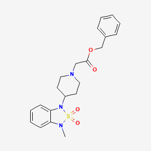 benzyl 2-(4-(3-methyl-2,2-dioxidobenzo[c][1,2,5]thiadiazol-1(3H)-yl)piperidin-1-yl)acetate