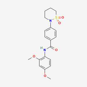molecular formula C19H22N2O5S B2759979 N-(2,4-dimethoxyphenyl)-4-(1,1-dioxo-1lambda6,2-thiazinan-2-yl)benzamide CAS No. 899994-31-1