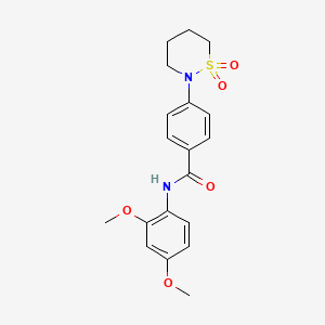 N-(2,4-dimethoxyphenyl)-4-(1,1-dioxothiazinan-2-yl)benzamide