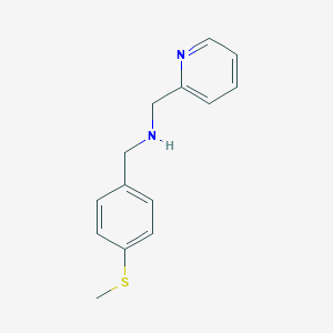 molecular formula C14H16N2S B275998 N-[4-(methylsulfanyl)benzyl]-N-(2-pyridinylmethyl)amine 