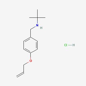 molecular formula C14H22ClNO B2759981 tert-butyl({[4-(prop-2-en-1-yloxy)phenyl]methyl})amine hydrochloride CAS No. 1158194-77-4