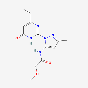 N-(1-(4-ethyl-6-oxo-1,6-dihydropyrimidin-2-yl)-3-methyl-1H-pyrazol-5-yl)-2-methoxyacetamide