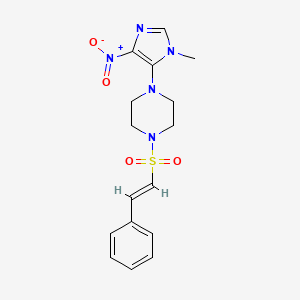 1-(3-methyl-5-nitroimidazol-4-yl)-4-[(E)-2-phenylethenyl]sulfonylpiperazine