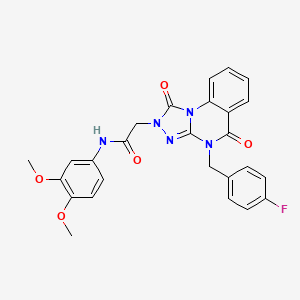 N-(3,4-dimethoxyphenyl)-2-(4-(4-fluorobenzyl)-1,5-dioxo-4,5-dihydro-[1,2,4]triazolo[4,3-a]quinazolin-2(1H)-yl)acetamide