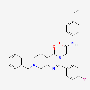 N-(2-chlorobenzyl)-1-[3-(phenylthio)pyrazin-2-yl]piperidine-4-carboxamide