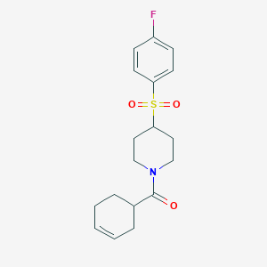 Cyclohex-3-en-1-yl(4-((4-fluorophenyl)sulfonyl)piperidin-1-yl)methanone