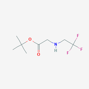 molecular formula C8H14F3NO2 B2760024 Tert-butyl 2-[(2,2,2-trifluoroethyl)amino]acetate CAS No. 1183123-01-4