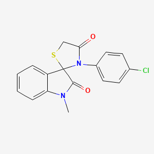 3'-(4-chlorophenyl)-1-methyl-4'H-spiro[indole-3,2'-[1,3]thiazolidine]-2,4'(1H)-dione