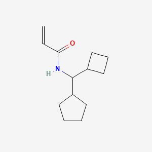 molecular formula C13H21NO B2760055 N-[Cyclobutyl(cyclopentyl)methyl]prop-2-enamide CAS No. 2153583-74-3