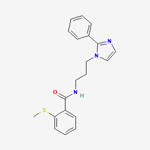 2-(methylthio)-N-(3-(2-phenyl-1H-imidazol-1-yl)propyl)benzamide