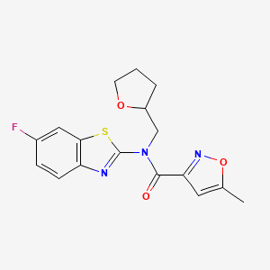 N-(6-fluorobenzo[d]thiazol-2-yl)-5-methyl-N-((tetrahydrofuran-2-yl)methyl)isoxazole-3-carboxamide