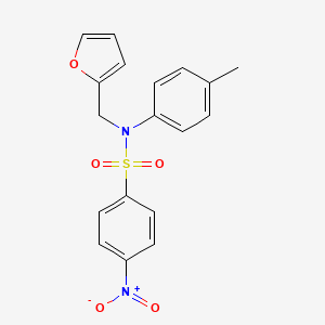molecular formula C18H16N2O5S B2760081 N-[(furan-2-yl)methyl]-N-(4-methylphenyl)-4-nitrobenzene-1-sulfonamide CAS No. 380189-05-9