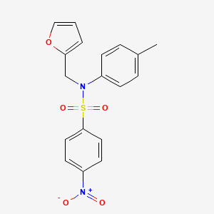 molecular formula C18H16N2O5S B2760081 N-(furan-2-ylmethyl)-N-(4-methylphenyl)-4-nitrobenzenesulfonamide CAS No. 380189-05-9