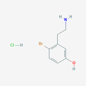 molecular formula C8H11BrClNO B2760092 3-(2-Amino-ethyl)-4-bromo-phenol hydrochloride CAS No. 2247106-55-2