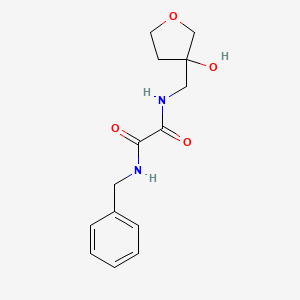 molecular formula C14H18N2O4 B2760106 N1-benzyl-N2-((3-hydroxytetrahydrofuran-3-yl)methyl)oxalamide CAS No. 2034458-43-8
