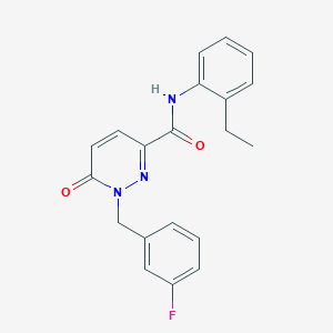 molecular formula C20H18FN3O2 B2760120 N-(2-ethylphenyl)-1-[(3-fluorophenyl)methyl]-6-oxo-1,6-dihydropyridazine-3-carboxamide CAS No. 1040665-02-8