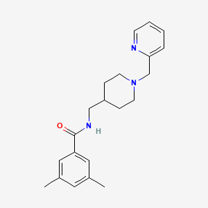 molecular formula C21H27N3O B2760139 3,5-dimethyl-N-((1-(pyridin-2-ylmethyl)piperidin-4-yl)methyl)benzamide CAS No. 953969-53-4