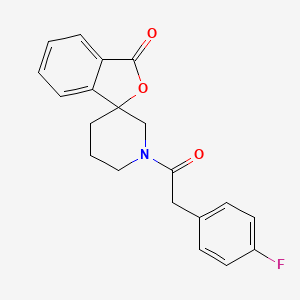 molecular formula C20H18FNO3 B2760167 1'-[2-(4-fluorophenyl)acetyl]-3H-spiro[2-benzofuran-1,3'-piperidine]-3-one CAS No. 1797022-76-4
