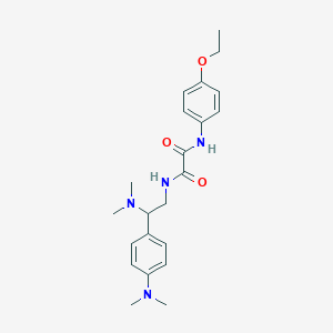 molecular formula C22H30N4O3 B2760178 N-[2-(dimethylamino)-2-[4-(dimethylamino)phenyl]ethyl]-N'-(4-ethoxyphenyl)ethanediamide CAS No. 899729-05-6