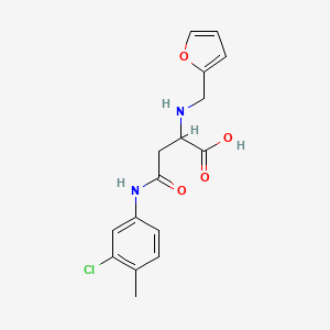 4-((3-Chloro-4-methylphenyl)amino)-2-((furan-2-ylmethyl)amino)-4-oxobutanoic acid