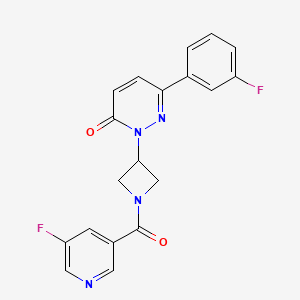 6-(3-Fluorophenyl)-2-[1-(5-fluoropyridine-3-carbonyl)azetidin-3-yl]pyridazin-3-one