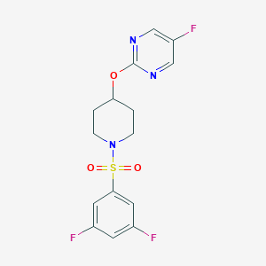 2-[1-(3,5-Difluorophenyl)sulfonylpiperidin-4-yl]oxy-5-fluoropyrimidine
