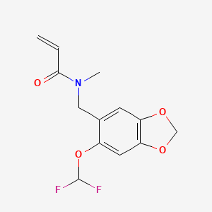 N-[[6-(Difluoromethoxy)-1,3-benzodioxol-5-yl]methyl]-N-methylprop-2-enamide