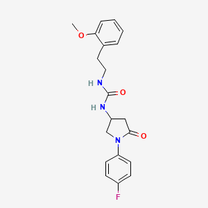 1-(1-(4-Fluorophenyl)-5-oxopyrrolidin-3-yl)-3-(2-methoxyphenethyl)urea