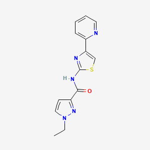 1-ethyl-N-(4-(pyridin-2-yl)thiazol-2-yl)-1H-pyrazole-3-carboxamide