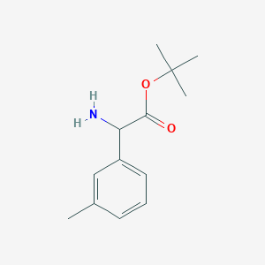 molecular formula C13H19NO2 B2760225 Tert-butyl 2-amino-2-(3-methylphenyl)acetate CAS No. 2137506-36-4