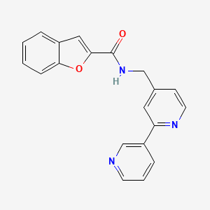 molecular formula C20H15N3O2 B2760237 N-([2,3'-bipyridin]-4-ylmethyl)benzofuran-2-carboxamide CAS No. 2034246-89-2