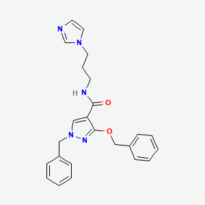 N-(3-(1H-imidazol-1-yl)propyl)-1-benzyl-3-(benzyloxy)-1H-pyrazole-4-carboxamide