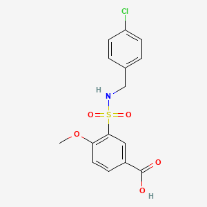 3-{[(4-Chlorophenyl)methyl]sulfamoyl}-4-methoxybenzoic acid
