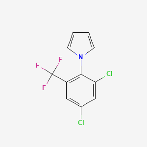 molecular formula C11H6Cl2F3N B2760252 1-[2,4-dichloro-6-(trifluoromethyl)phenyl]-1H-pyrrole CAS No. 259196-49-1
