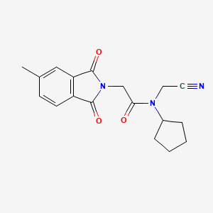 N-(Cyanomethyl)-N-cyclopentyl-2-(5-methyl-1,3-dioxoisoindol-2-yl)acetamide
