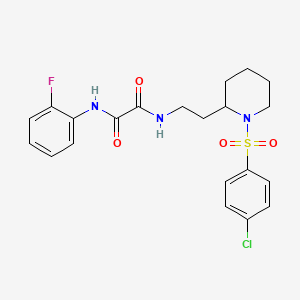 N1-(2-(1-((4-chlorophenyl)sulfonyl)piperidin-2-yl)ethyl)-N2-(2-fluorophenyl)oxalamide
