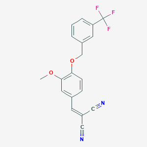 2-[(3-Methoxy-4-{[3-(trifluoromethyl)benzyl]oxy}phenyl)methylene]malononitrile