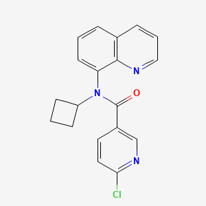6-chloro-N-cyclobutyl-N-(quinolin-8-yl)pyridine-3-carboxamide