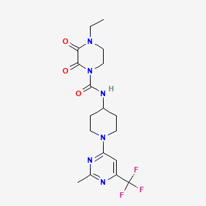 4-ethyl-N-(1-(2-methyl-6-(trifluoromethyl)pyrimidin-4-yl)piperidin-4-yl)-2,3-dioxopiperazine-1-carboxamide