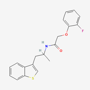 N-(1-(benzo[b]thiophen-3-yl)propan-2-yl)-2-(2-fluorophenoxy)acetamide