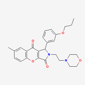 7-Methyl-2-(2-morpholinoethyl)-1-(3-propoxyphenyl)-1,2-dihydrochromeno[2,3-c]pyrrole-3,9-dione