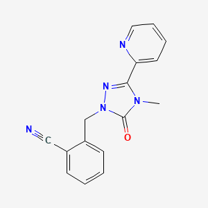 2-((4-methyl-5-oxo-3-(pyridin-2-yl)-4,5-dihydro-1H-1,2,4-triazol-1-yl)methyl)benzonitrile