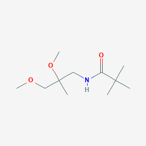 molecular formula C11H23NO3 B2760325 N-(2,3-dimethoxy-2-methylpropyl)-2,2-dimethylpropanamide CAS No. 2034585-76-5